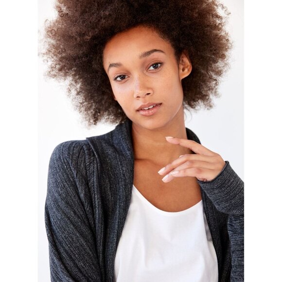 ARITZIA Wilfred Diderot Cocoon Oversized Open Cardigan in Heather Grey size S - Picture 4 of 10